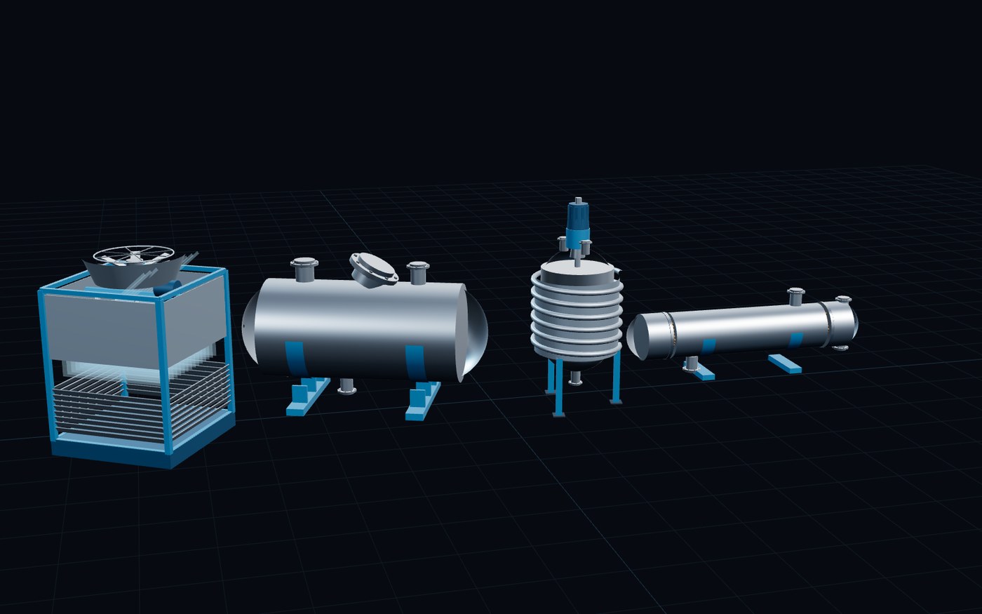 Process equipment models built by THELUCKg Solutions